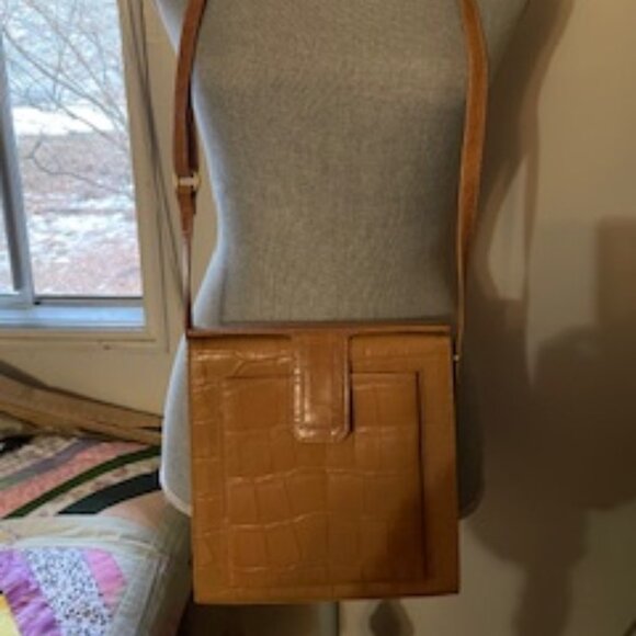 DEY Vintage Croc Design Crossbody or Shoulder Handbag - Picture 2 of 5